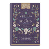 ヴィンテージ図書図書結婚式の招待 招待状