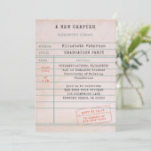 ヴィンテージ図書好き卒業パーティー 招待状 (スタンド正面)