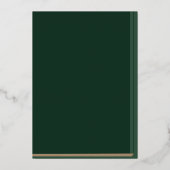 ヴィンテージ図書室エレガントグリーンクインセニェラ 箔招待状 (裏面)