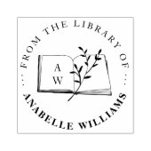 ヴィンテージ図書室カスタム植物学 ラバースタンプ (インプリント)