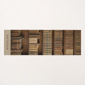 ヴィンテージ図書室瞑想禅パーソナライズされた ヨガマット (正面(横))