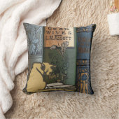 ヴィンテージ図書室読猫ブックアクッション クッション (ブランケット)