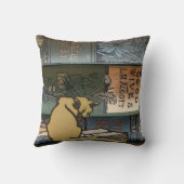 ヴィンテージ図書室読猫ブックアクッション クッション (裏面)