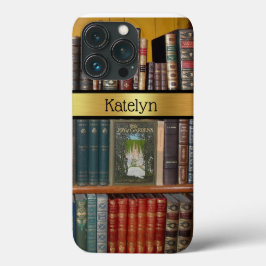 ヴィンテージ図書棚パーソナライズされた iPhone 13 PROケース