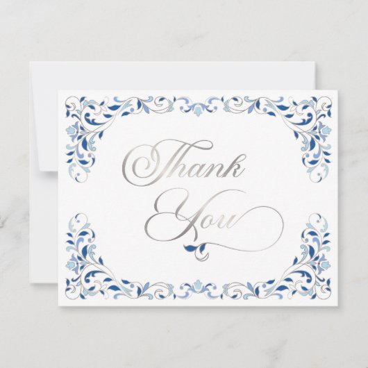 ヴィンテージ図書物語童話結婚の サンキューカード (正面)