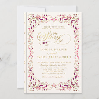 ヴィンテージ図書物語童話結婚の 招待状