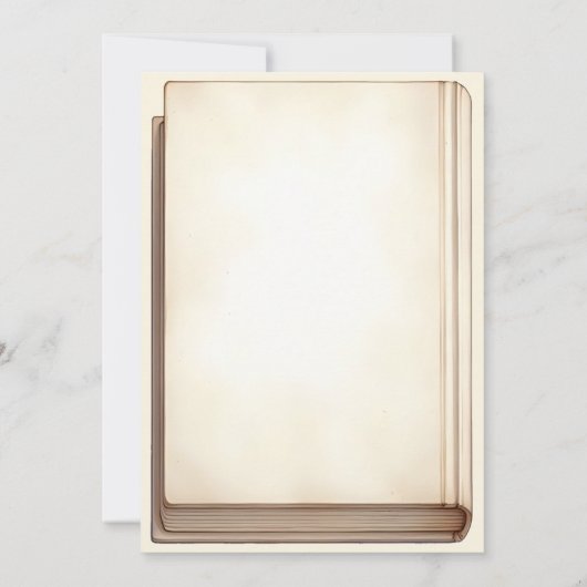 ヴィンテージ図書表紙の筆記体フォント セーブザデート (裏面)