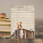 ヴィンテージ図書館カードブックベビーベイビーシャワー招待状 招待状