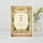 ヴィンテージ図書館ストーリーブックガーデエレガントン セーブザデート (スタンド正面)