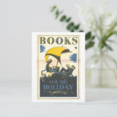 ヴィンテージ図書館ポスターブック ポストカード (スタンド正面)