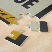 ヴィンテージ図書館知識層間写真像ポスター ジグソーパズル (側面)