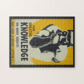 ヴィンテージ図書館知識層間写真像ポスター ジグソーパズル (横)