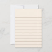 ヴィンテージ図書館貸出カード風結婚式返信カード 出欠カード (裏面)