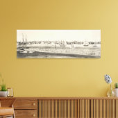 ヴィンテージ図版ニューポートRI地図(1860) キャンバスプリント (インサイチュ (リビング))