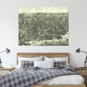 ヴィンテージ図版マーブルヘッドMAの地図(1882) キャンバスプリント (インサイチュ (寝室))