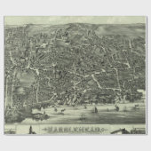 ヴィンテージ図版マーブルヘッドMAの地図(1882) ラッピングペーパー (フラット)