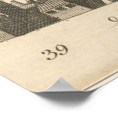 ヴィンテージ図版ロンドンとテムズ川の地図 ポスター (角)