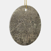 ヴィンテージ図版ワーチェスターMAの地図(1878) セラミックオーナメント (右)