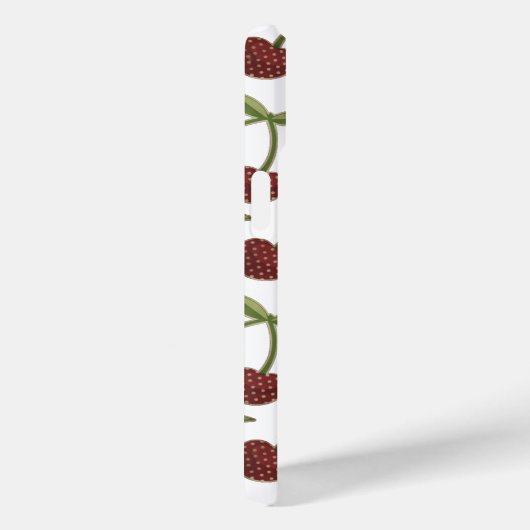 ヴィンテージ図解入りの、写真付きのさくらんぼパターン Case-Mate iPhoneケース (裏面 / 右)