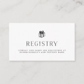 ヴィンテージ図解入りの、写真付きのの結婚レジストリカード エンクロージャーカード (正面)
