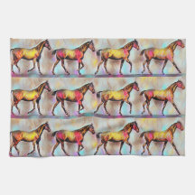 ヴィンテージ図解入りの、写真付きのカラフル台所用タオル