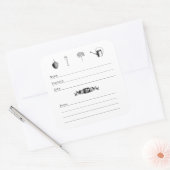 ヴィンテージ図解入りの、写真付きのガーデナーDIYシー救ズ スクエアシール (封筒)