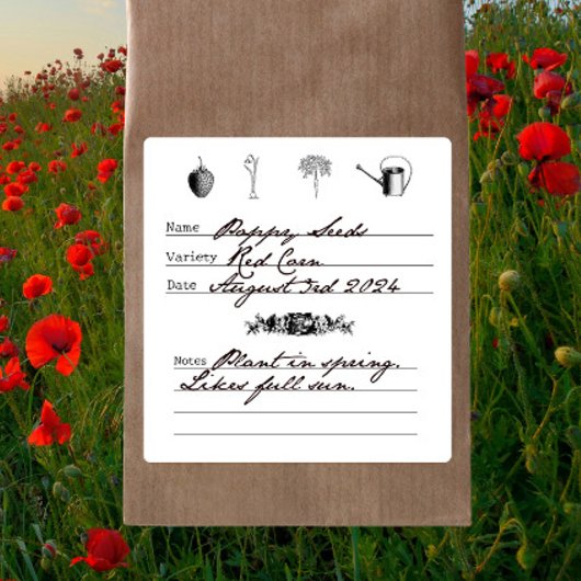 ヴィンテージ図解入りの、写真付きのガーデナーDIYシー救ズ スクエアシール