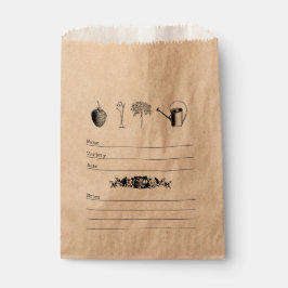 ヴィンテージ図解入りの、写真付きのガーデン救シード フェイバーバッグ