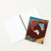 ヴィンテージ図解入りの、写真付きのグランドキャニオン ノートブック (内部)