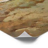 ヴィンテージ図解入りの、写真付きのシギの鳥、鳥 ポスター (角)