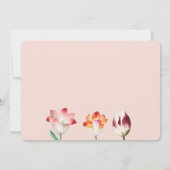 ヴィンテージ図解入りの、写真付きのチューリップオンライトピンク ノートカード (裏面)