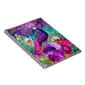 ヴィンテージ図解入りの、写真付きのピーコグランジックパターン ノートブック (右側)