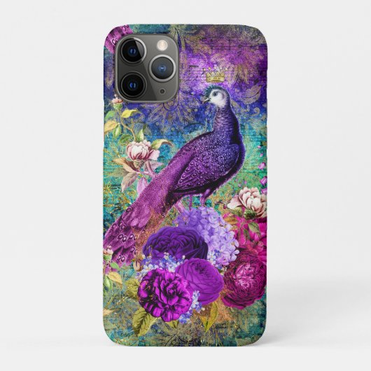 ヴィンテージ図解入りの、写真付きのピーコグランジックパターン Case-Mate iPhoneケース (裏)