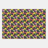 ヴィンテージ図解入りの、写真付きのプレゼントホリデークリスマス ラッピングペーパーシート (正面)