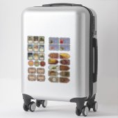 ヴィンテージ図解入りの、写真付きのヨナルプランナースクラブッキング シール (スーツケース)