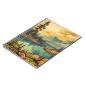 ヴィンテージ図解入りの、写真付きの国立公園芸術 ノートブック (左側)