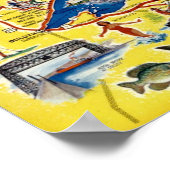 ヴィンテージ図解入りの、写真付きの湖スーペリアマップ ポスター (角)