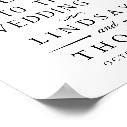 ヴィンテージ図解入りの、写真付きの結婚の歓迎サイン ポスター (角)