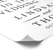 ヴィンテージ図解入りの、写真付きの結婚の歓迎サイン ポスター (角)