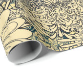 ヴィンテージ図解入りの、写真付きの花 ラッピングペーパー (ロールコーナー)