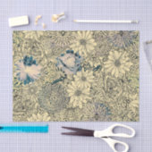 ヴィンテージ図解入りの、写真付きの花 薄葉紙 (クラフト)