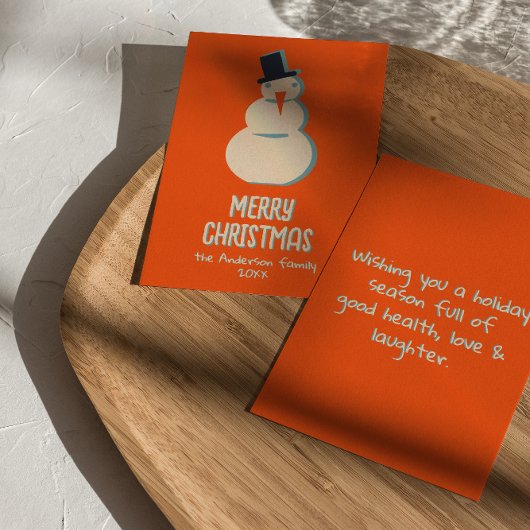 ヴィンテージ図解入りの、写真付きの雪だるまクリスマス非写真 シーズンカード