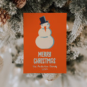 ヴィンテージ図解入りの、写真付きの雪だるまクリスマス非写真 シーズンカード
