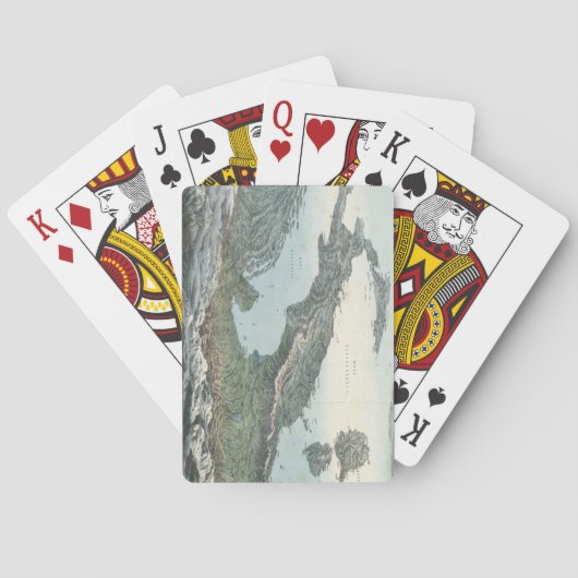 ヴィンテージ図鑑イタリアの地図(1853) トランプ (裏面)