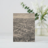 ヴィンテージ図鑑オックスフォード・イングランドの地図(1850) ポストカード (スタンド正面)