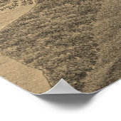 ヴィンテージ図鑑シダー鍵FL (1884) ポスター (角)