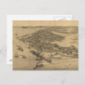 ヴィンテージ図鑑シダー鍵FL (1884) ポストカード (正面/裏面)