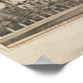 ヴィンテージ図鑑セントトーマス・オンタリオ州地図(1875) ポスター (角)