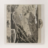 ヴィンテージ図鑑Boothbay Harbor MEの地図(1885) ジグソーパズル (横)