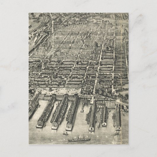 ヴィンテージ図鑑NJの地図（1904年） ポストカード (正面)